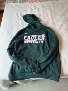 NFL Eagles Football Hoodie in Dark Green with White Logo